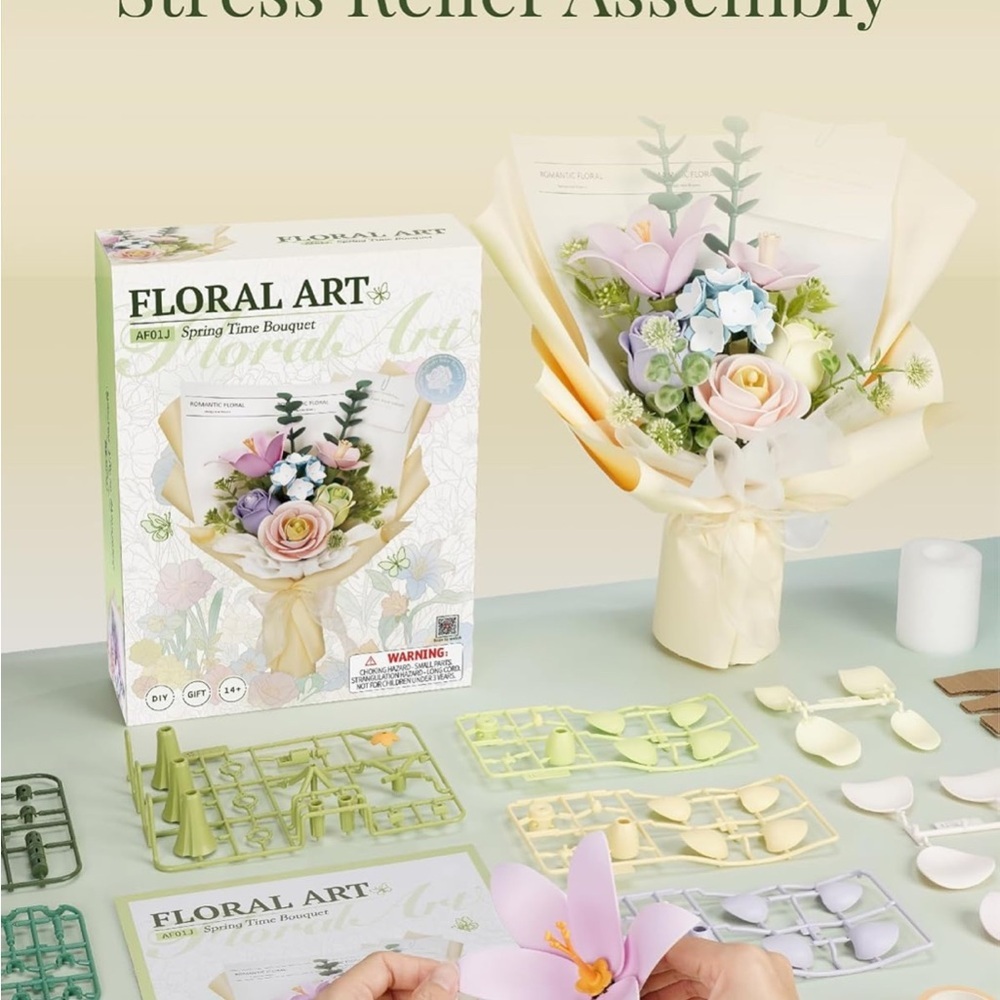ROKR 3D Puzzles for Adults,Bouquet Flower Building Set 001 - Picture 5 of 6